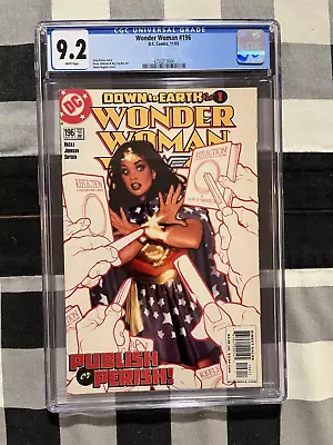 Buy DC Comics 2003 Wonder Woman #196 CGC 9.2 Adam Hughes Cover Classic Gem! • 55.21£