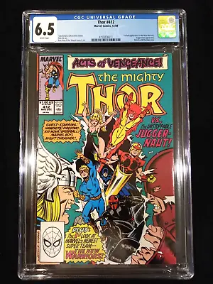 Buy Thor #412, CGC 6.5, Marvel Direct Ed., December 1989, 1st App. Of New Warriors! • 39.71£