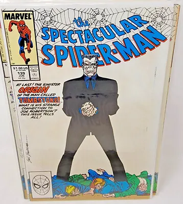 Buy Spectacular Spider-man #139 Origin Of Tombstone *1988* 8.5 • 7.59£
