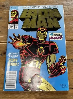 Buy Iron Man #290 Gold Embossed Card Cover 30th Anniversary Comic Book • 10£
