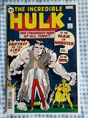 Buy Incredible Hulk 1 Facsimile Reprint Edition. 1st App Of Hulk. Kirby Art • 9.99£