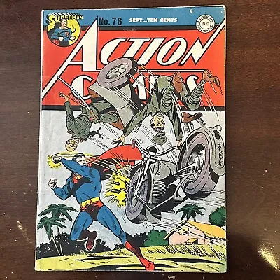 Buy Action Comics #76 (1944) - Superman! WW2 Cover! Nice Copy! • 980.75£