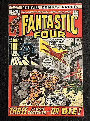 Buy Marvel Comics Fantastic Four #119 Black Panther Renamed To Black Leopard - 1972 • 22.79£