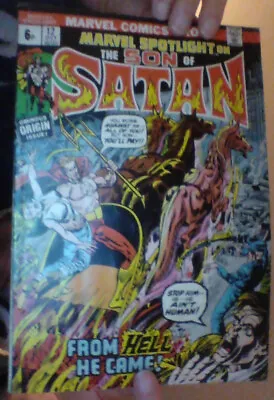 Buy MARVEL SPOTLIGHT # 12 COMIC October 1973 ORIGIN 1st Full Son Of Satan! KEY 6p UK • 24£