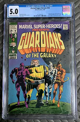 Buy Marvel Super-Heroes #18 1st App Guardians Of The Galaxy  CGC 5.0 4113997002 • 340£