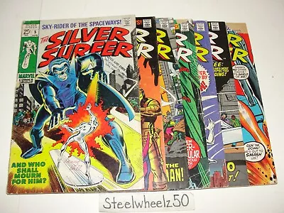 Buy Silver Surfer 7 Comic Lot 1969 #5 6 13 14 15 16 17 Mephisto Spiderman Stan Lee • 199.87£