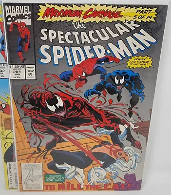 Buy Spectacular Spider-man #201 Carnage App *1993* 9.4 • 8.19£