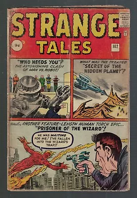 Buy Marvel Comics Strange Tales 102  3.5 VG- Dr Strange Human Torch Fantastic Four • 109.99£