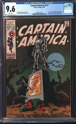 Buy Marvel Comics Captain America #113 5/69 CGC 9.6 White Pages • 597.18£