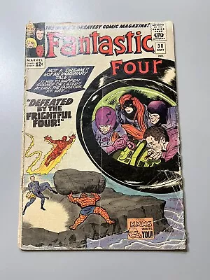 Buy Fantastic Four #38 1966 🔑2nd Frightful Four App,2nd Medusa App,1st App Trapster • 24.12£