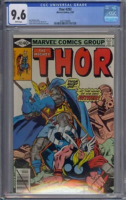 Buy Thor #292 Cgc 9.6 Odin Keith Pollard White Pages • 46.22£
