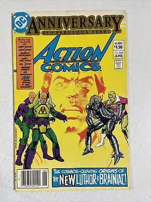 Buy Action Comics 544 F+ 1983 DC Comic New Brainiac Luthor • 9.64£