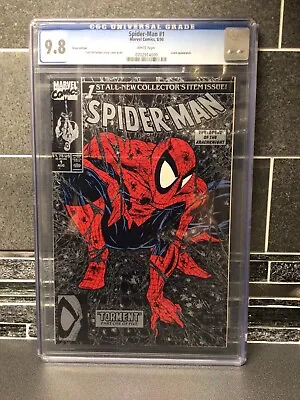Buy Spider-Man #1 CGC Graded 9.8 Silver Edition NM+ McFarlane • 90£