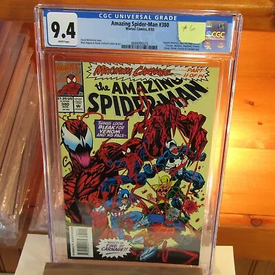 Buy MARVEL Amazing Spider-Man #380 CGC NM 9.4 White Pages Venom • 70.36£