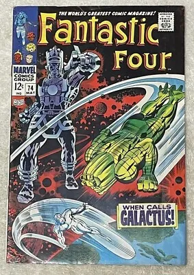 Buy Fantastic Four #74 (RAW 5.5-6.5 MARVEL 1968) Galactus. Silver Surfer • 79.03£