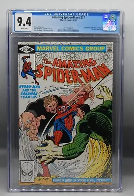 Buy CGC 9.4 Marvel Comics AMAZING SPIDERMAN #217 John Romita SANDMAN Hydro Man MCU • 65.62£