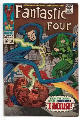 Buy FANTASTIC FOUR #65 FINE *1st APPEARANCE OF RONAN THE ACCUSER!! • 72.05£