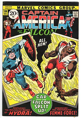 Buy Captain America #144 Fine Plus 6.5 Falcon Gets New Costume 1971 • 11.91£