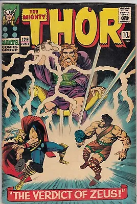 Buy Thor 129 - 1966 - Fine ++ - 1st App Of Artemis, Hephaestus & Tana Nile! • 199.99£