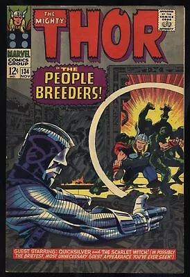 Buy Thor #134 VF- 7.5 1st Appearance High Evolutionary And Man-Beast! Marvel 1966 • 145.47£