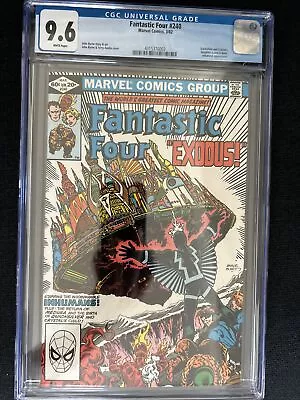 Buy Fantastic Four #240 CGC 9.6 NM+ WP 1982 Marvel Comics Quicksilver Crystal Luna • 63.55£