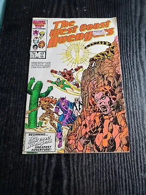 Buy WEST COAST AVENGERS #17,  Wonder Man, HawkEye, Iron Man, Tigra, 1985 1987 • 4.45£