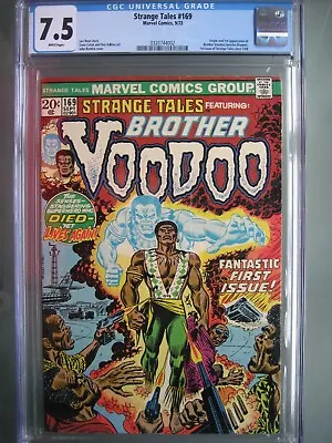 Buy Strange Tales #169 CGC 7.5 WP Marvel Comics 1973 Origin & 1st App Brother Voodoo • 422.24£
