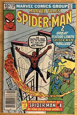 Buy Marvel Tales Spiderman 138 Reprints Amazing 1 Kirby Cover Lee Story Ditko Art VG • 251.28£