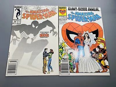 Buy Amazing Spider-Man #290 + Annual #21 (1987) Newsstand Peter Parker Wedding NM • 39.41£