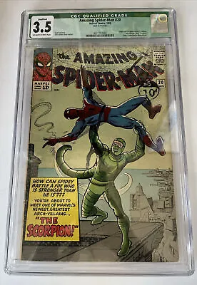Buy Amazing Spider-Man #20 CGC 3.5 Qualified Marvel Comic Jan 1965 1st App Scorpion • 324.95£