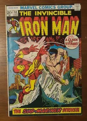 Buy Iron Man #54 (1973) 1st Appearance Of Moondragon (Madame McEvil) Sub-Mariner • 37.37£