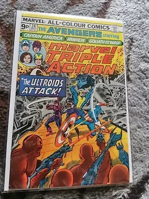 Buy Avengers Marvel Triple Action # 28 Vf 1975 Bronze Age Stan Lee ! • 3.50£