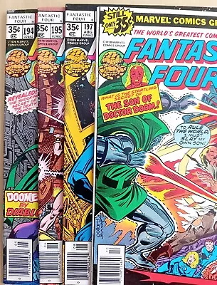 Buy Fantastic Four # 194, 195, 197, 199 - VG/FN Avg Grades - Marvel 1978 - 35 Cents • 11.50£