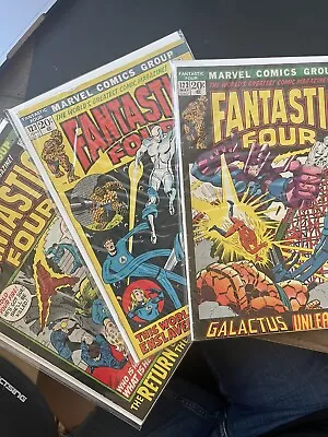 Buy Fantastic Four #122, 123 & 124 Set Lot Galactus Silver Surfer Bronze Marvel 1972 • 28.14£
