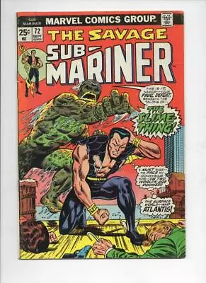 Buy SUB-MARINER #72, VG/FN, Adkins, Slime Thing, Marvel, 1968 1974, More In Store • 7.94£