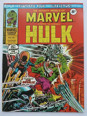 Buy Mighty World Of Marvel #162 - Hulk - Marvel UK Comic - 8 November 1975 F/VF 7.0 • 5.99£