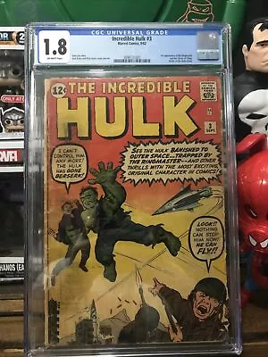 Buy Incredible Hulk #3 CGC 1.8  (Sept. 1962) 1st Appearance Of The Ringmaster • 394.51£