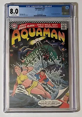 Buy Aquaman #33 CGC 8.0 - 1st Appearance Of Aqua-Girl - Iconic Nick Cardy Cover • 191.88£