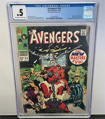 Buy Avengers #54 CGC 0.5! 1st Appearance Of The New Masters Of Evil! 1968! • 27.66£