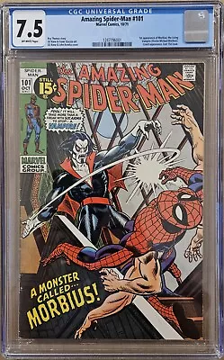 Buy Amazing Spider-Man #101 CGC 7.5 1st Appearance Of Morbius Marvel 1971 • 377.31£