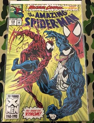 Buy The Amazing Spider-man #378 Venom Vs Carnage! Marvel Comics 1993! Nm! Glossy! • 5.62£