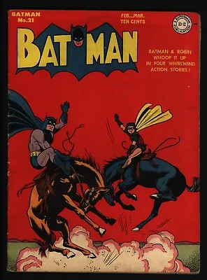 Buy * BATMAN #21 (1944) Golden Age Classic PENGUIN Appearance Fine- 5.5! * • 803.46£