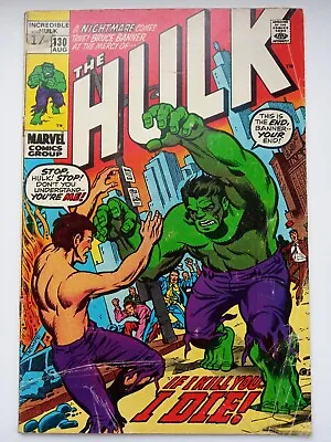 Buy Incredible Hulk #130 (Thomas/Trimpe) Marvel Comics 1970 VG • 9£
