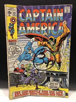 Buy CAPTAIN AMERICA #127 Comic Marvel Comics 1970 • 8.81£