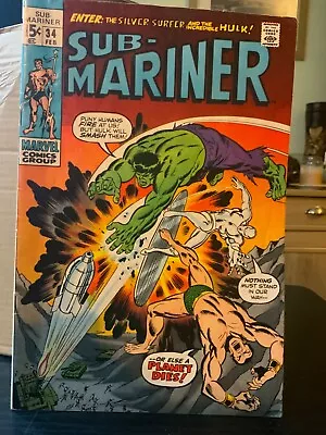 Buy Sub-Mariner #34 (marvel 1971) 1st Unofficial Defenders  • 17£