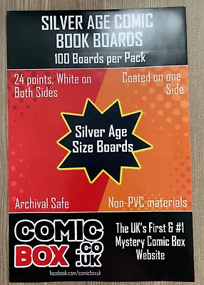 Buy Silver Age 100 Comic Book Bags & 100 Boards Resealable No Tape Supplies • 19.99£
