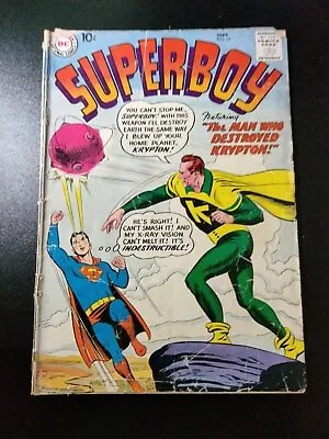 Buy Superboy 67 Curt Swan Cover! Lana Lang! 1st Klax-Ar! Krypto! 1958 DC Comics • 43.54£