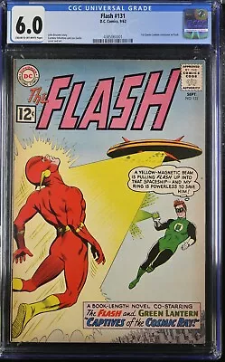 Buy Flash #131 CGC 6.0 FN DC Comics 1962 1st Crossover With Green Lantern Hal Jordan • 161.38£