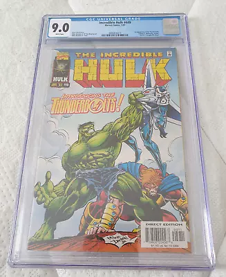 Buy The Incredible Hulk 449 CGC 9.0 *Marvel, 1st Thunderbolts, 1997, UK Seller* • 99.99£