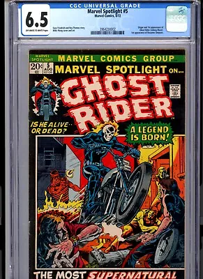 Buy CGC 6.5 Marvel Spotlight #5 Origin & 1st App Of Ghost Rider Johnny Blaze • 1,279.23£